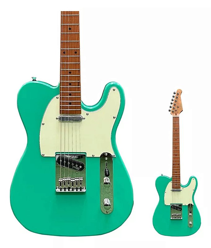 Guitarra Benson Telecaster Hardy T904 SS Surf Green Com Bag - Tons
