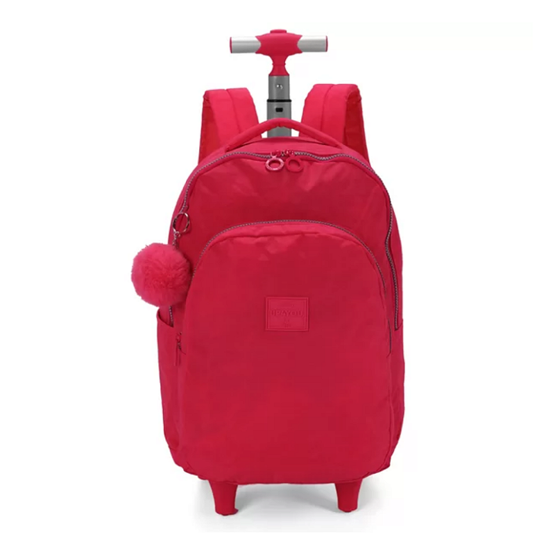 Mochila de Rodinha - opção com alça - UP4YOU Rosa - Luxcel