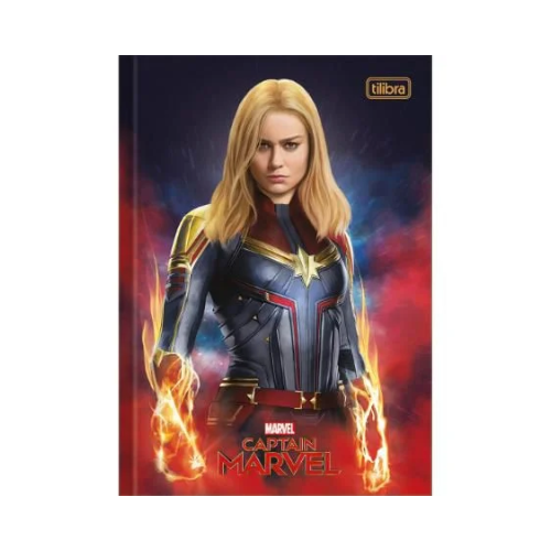 CADERNO BROCHURA TILIBRA CAPTAIN MARVEL 80 FOLHAS - annapapelaria.com.br