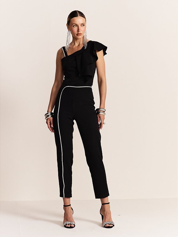 Calça Cenoura com Cut Out