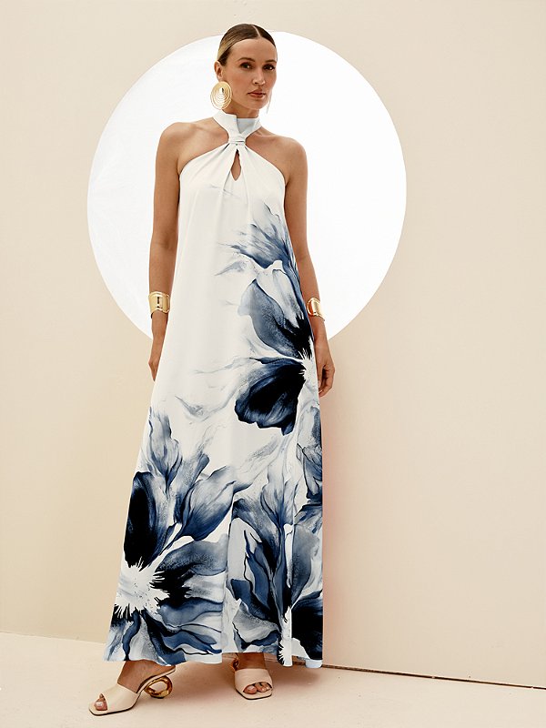 Vestido Longo com Aviamento