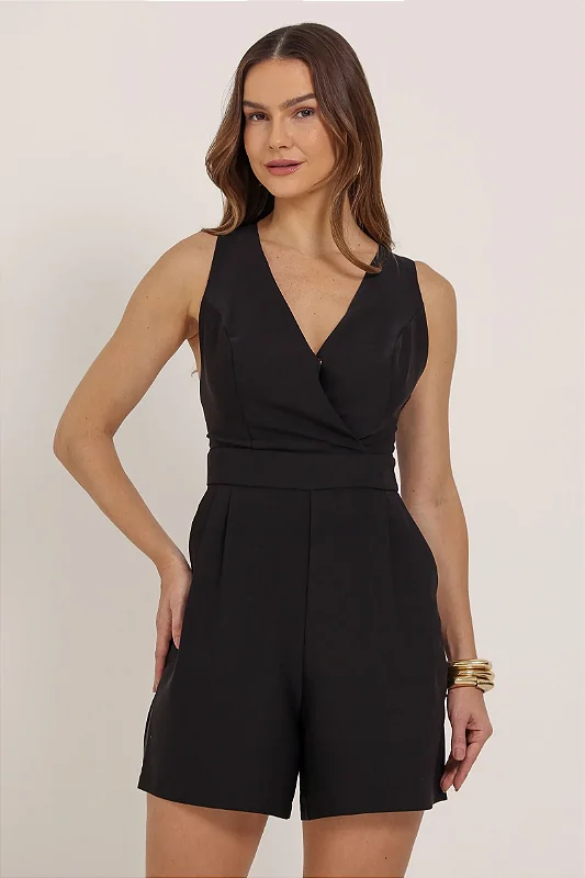 Macacão Curto Costas Cruzada