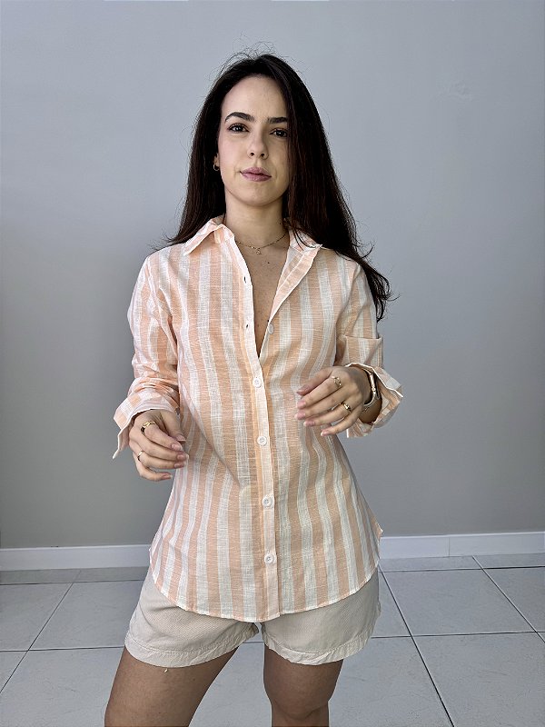 Camisa Tradicional Algodão Listra