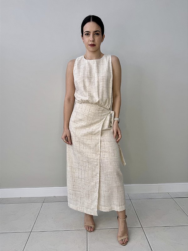 Vestido Midi em Linho