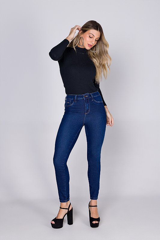 Calça Jeans Skinny Cropped Trich