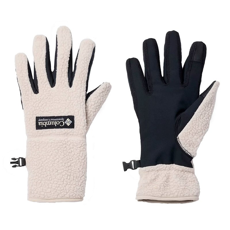 Luva Helvetia Sherpa Glove W Dark Stone Bege/Preta - Columbia