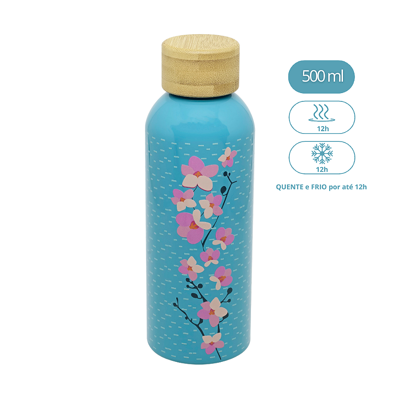 Garrafa Hot & Cold 500ml Sakura - Molin - Escolariê Papelaria