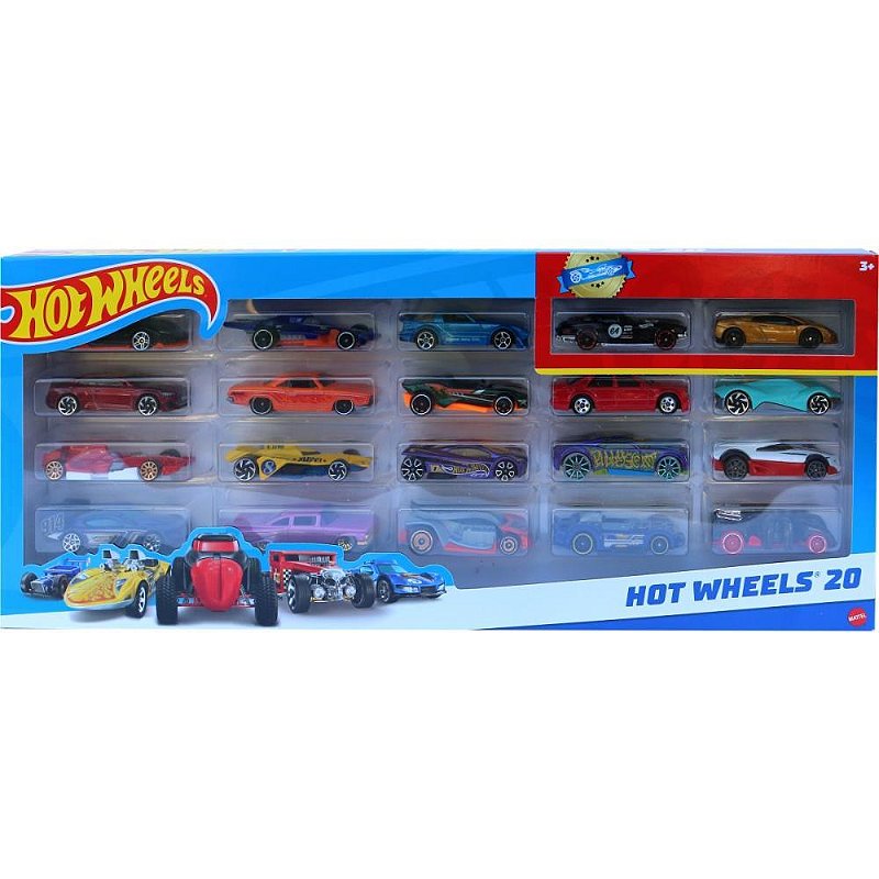 Hot Wheels ミニカーセット20台 Hot wheels die-cast pack c/20 carrinhos (s) - mattel (unidade