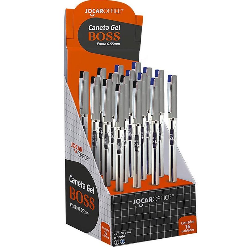 Caneta gel jocar boss 0.55mm az-pt - leonora (dp.c/16) - Papelaria