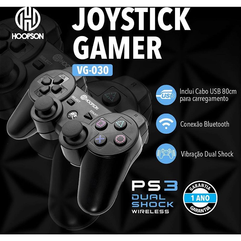 Controle para jogo dual shock ps3 s/fio bluet. pt - mercoriental