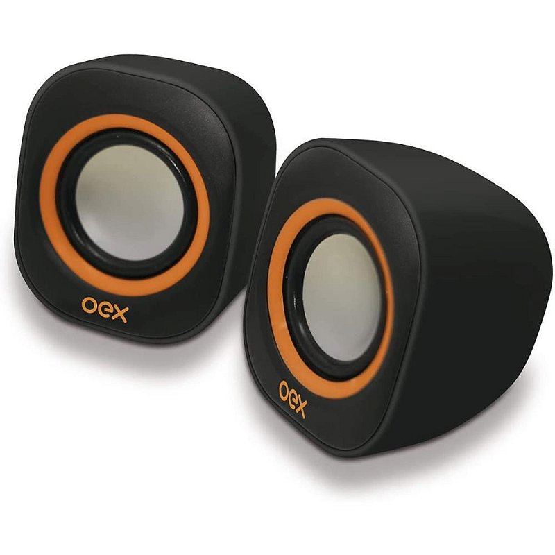 Caixa de som p/ computador speaker round 8w usb/p2 pt/lj - newex