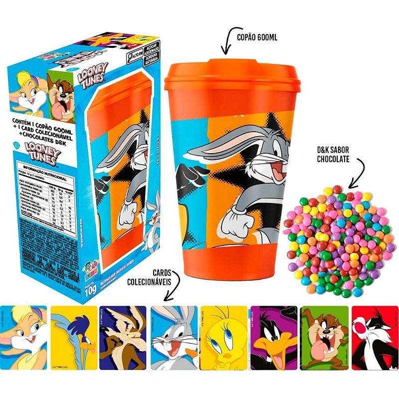 Doce copao looney tunes c/surp 600m - divino kids (unidade