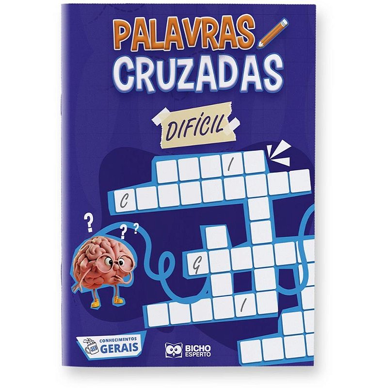 Livro de atividades cruzadinhas nivel dificil - bicho esperto (pct.c/1 ...