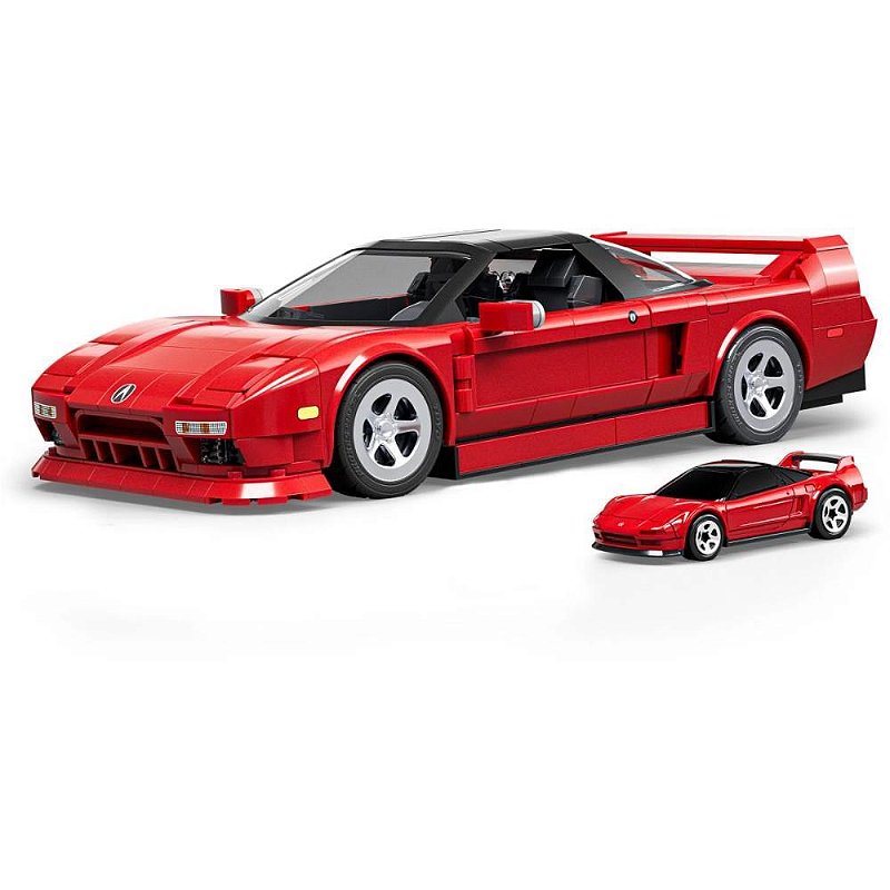 Hot wheels brick shop elite acura nsx 90 1:16 876pcs - mattel