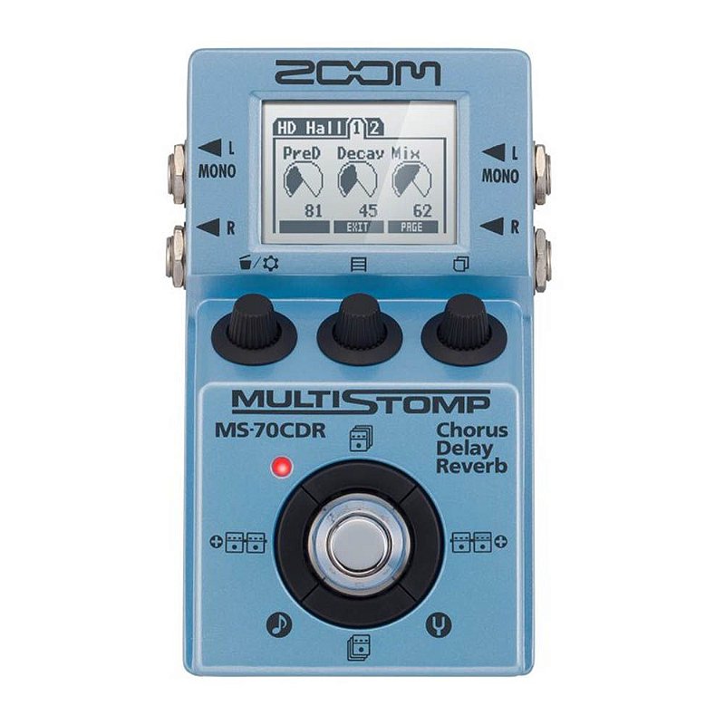ギター ZOOM MS-70CDR Pedal Zoom Ms-70cdr Multistomp Para Guitarra, Violão e Baixo Com