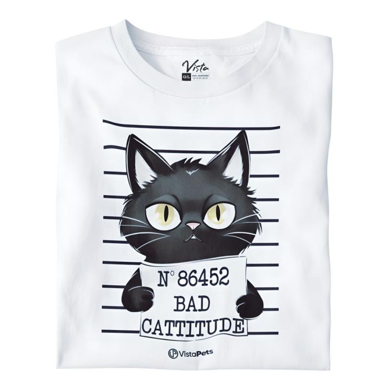 Camiseta Baby look feminina Bad Cat