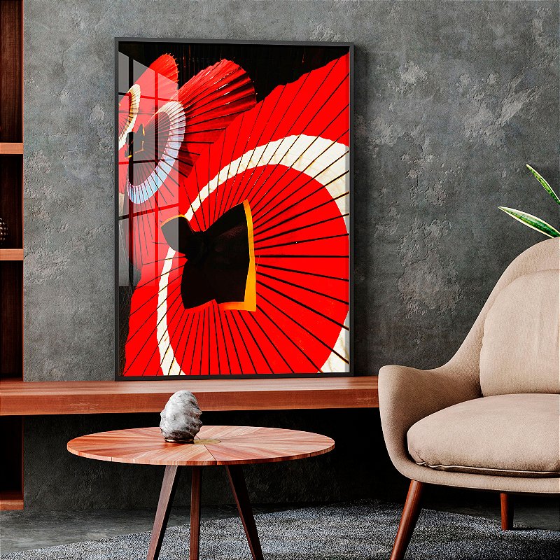 Kit Quadros Decorativos Com Moldura Tokyo Culture Wagasa