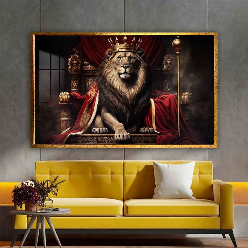 Quadro Decorativo Leão Rei