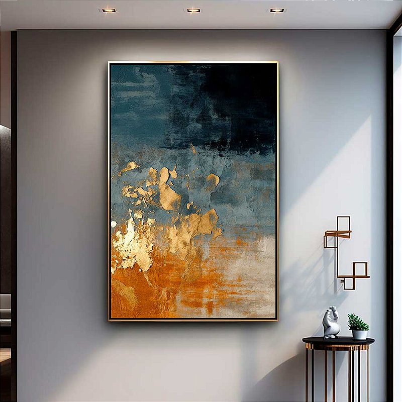 Quadro Decorativo Abstrato Profundidade Em Camadas
