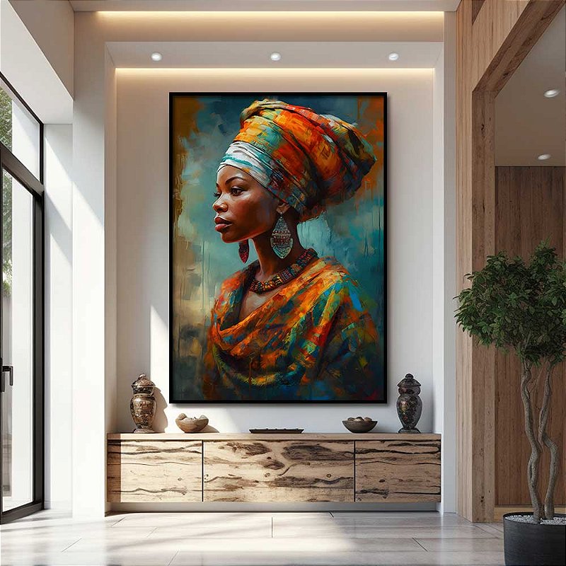 Quadro Decorativo Resplendor Africano: A Beleza Da Mulher