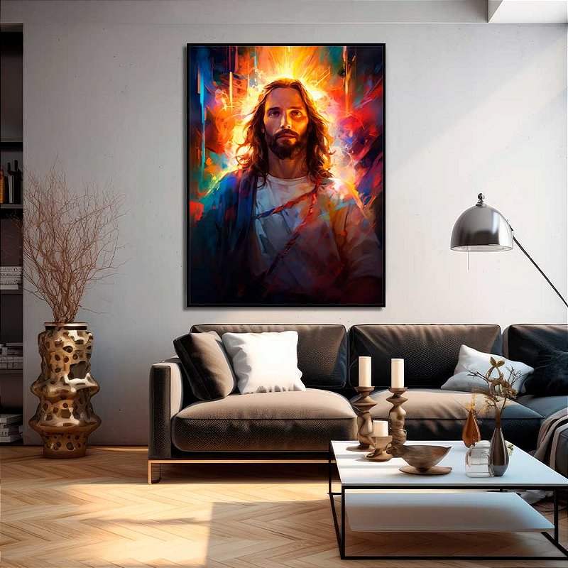 Quadro Decorativo Religioso Jesus Iluminado