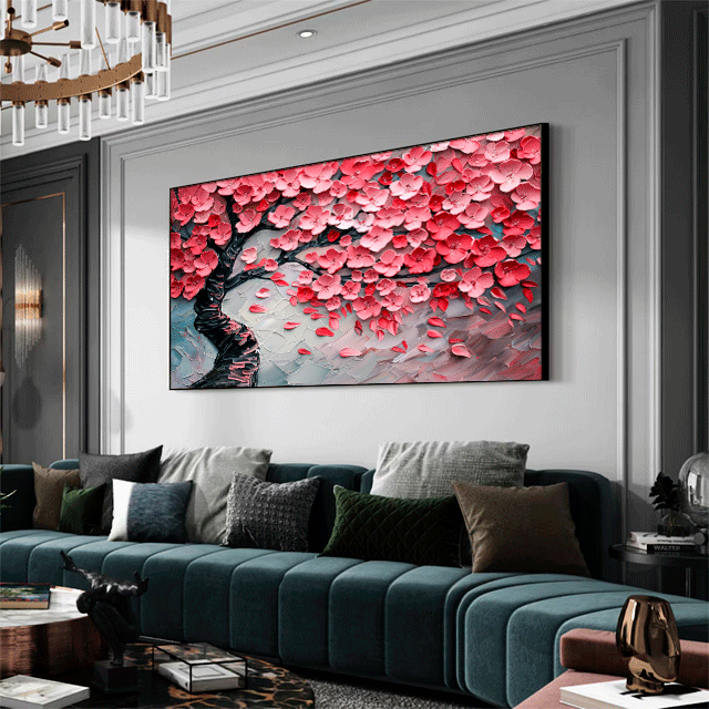 Quadro Decorativo Arvore Da Vida Flores Rosas