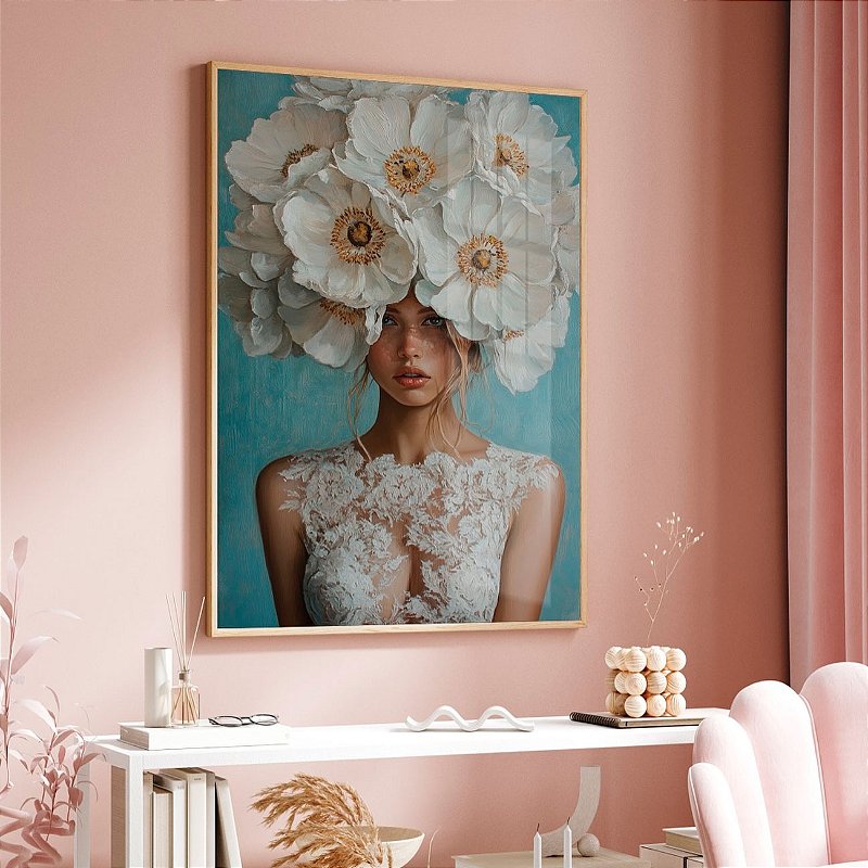 Quadro Com Moldura Arte Bela Dama