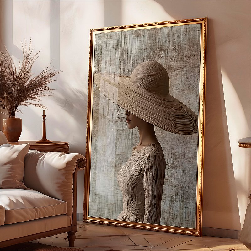 Quadro Decorativo Com Moldura Mulher Arte A Camponesa