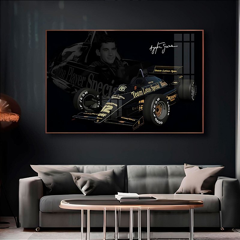 Quadro Decorativo Com Moldura Ayrton Senna Inspiração