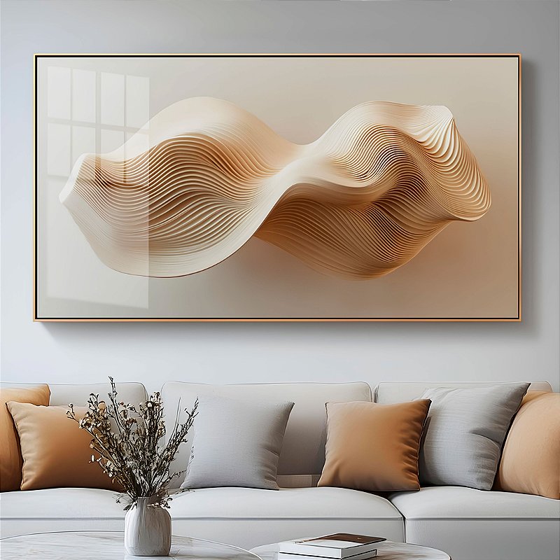 Quadro Decorativo Com Moldura Escultura MInimalista