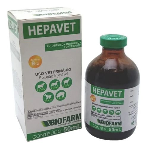 Hepavet 50 mL - Biofarm - Kajavet Farmácia Veterinária