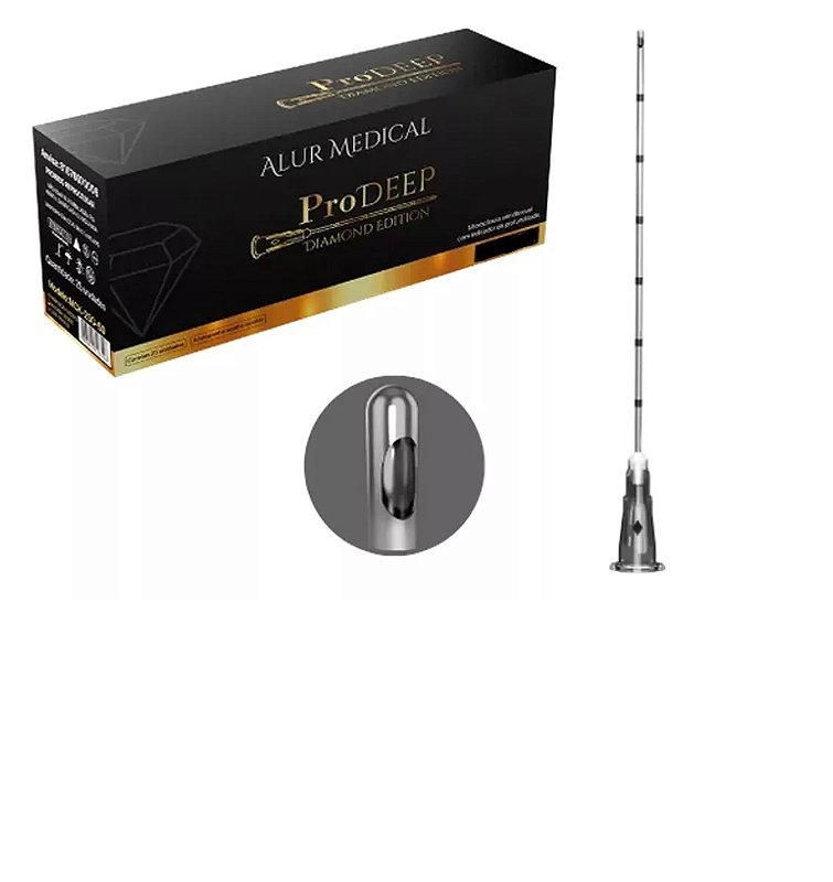 Microcânula semiflexível prodeep 18g-100mm c/ 10 Unidades - Alur Medic ...