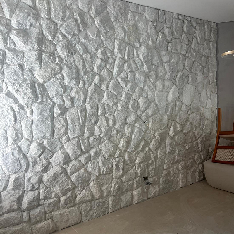 Pedra Moledo Branco neve Selecionada  m²