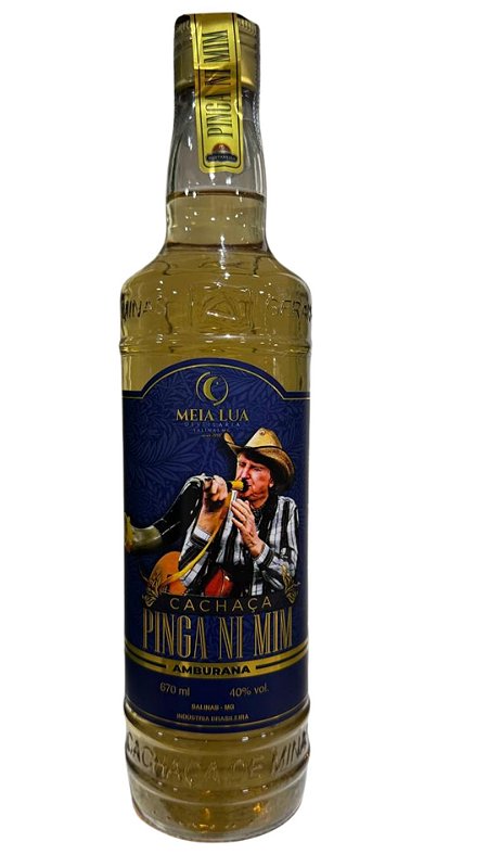 Cachaça Pinga Ni Mim Sérgio Reis Amburana Ouro 670 ml - Gaspar