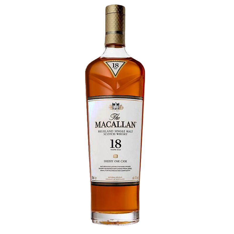 The Macallan Single Malt Whisky 18 anos Sherry Oak Cask 700ml