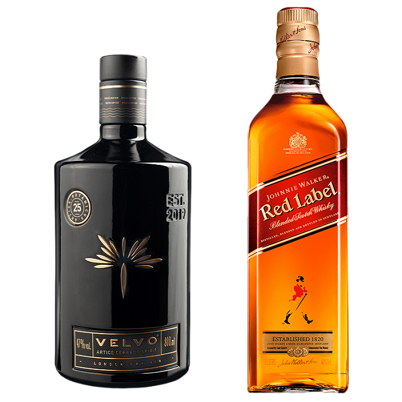 Velvo Artice Gin Cerrado Spirit Brasileiro 800ml + Johnnie Walker