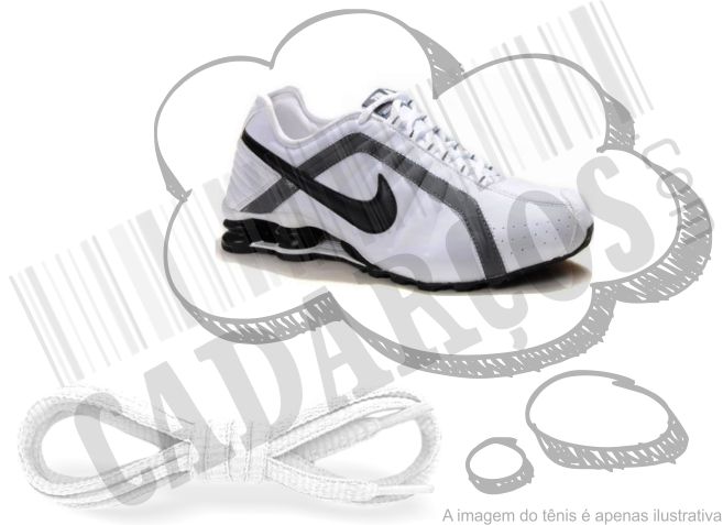 cadarço branco para tenis