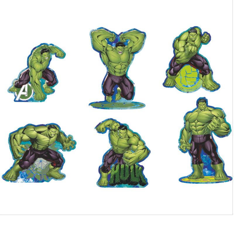 20 adesivos Redondo 5cm Pirulito Hulk