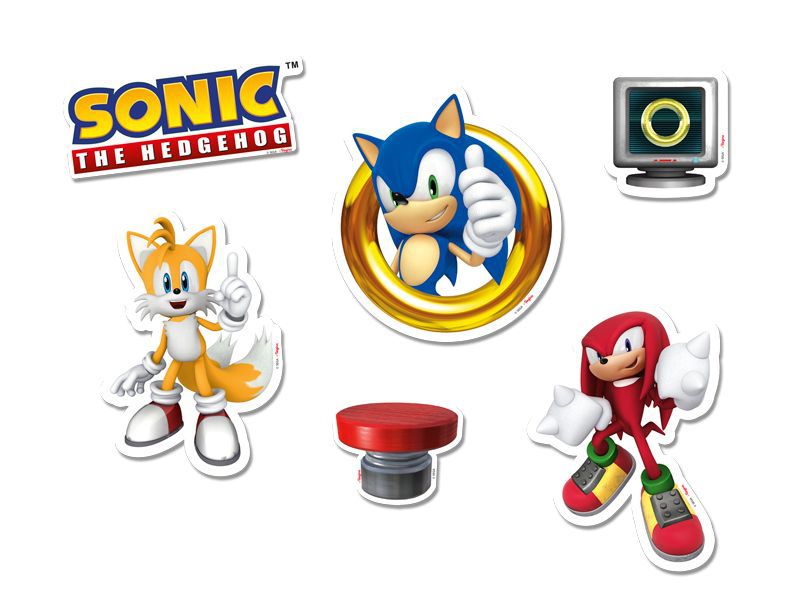 MINI PERSONAGENS DECORATIVOS FESTA SONIC THE HEDGEHOG - 50 UNIDADES