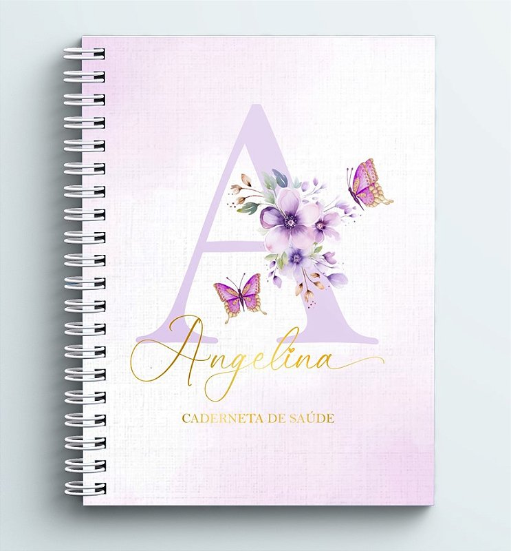 Caderneta de Saúde - Floral Inicial Lilas