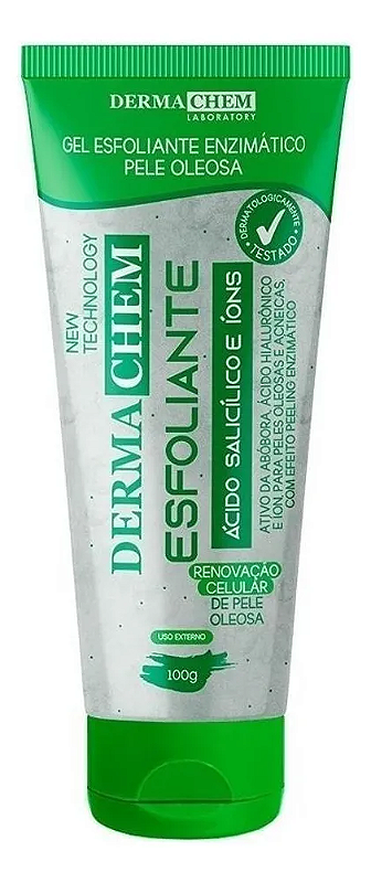 Gel Esfoliante Enzimatico Pele Oleosa 100g Dermachem