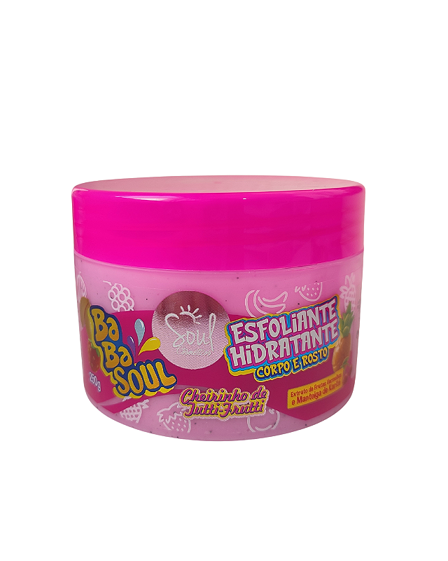 Esfoliante Hidratante Corpo e Rosto Cheirinho de Tutti-Frutti Babasoul 250g