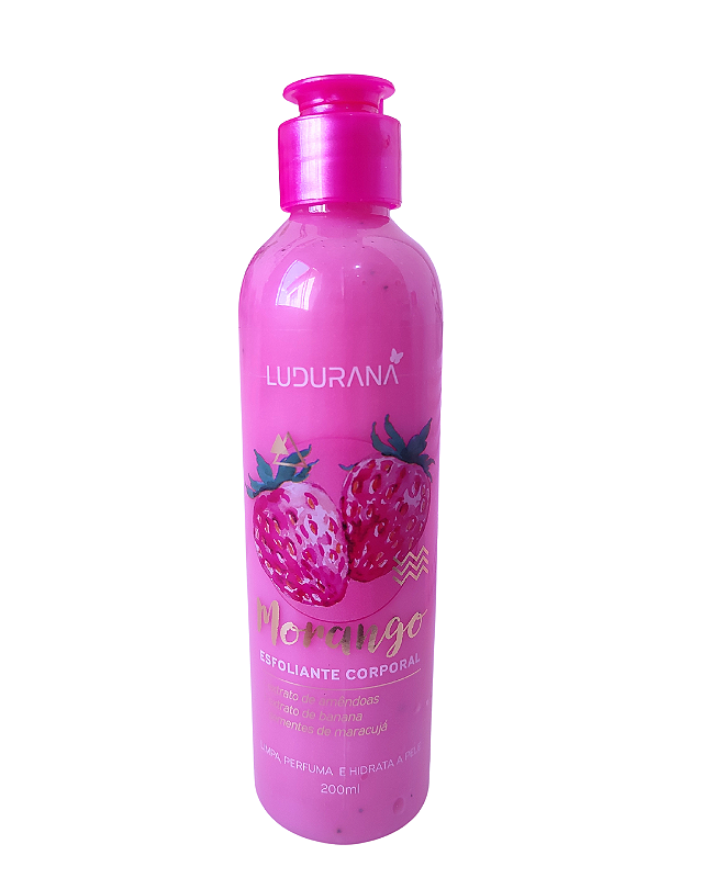 Esfoliante Rosto e Corpo Morango 200ml Ludurana