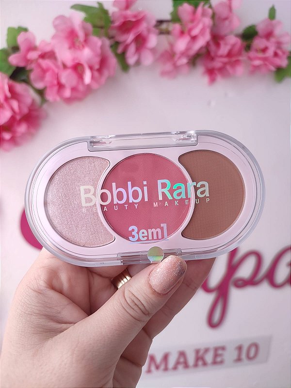 Paleta de iluminador, blush e contorno Bobbi Rara - Cor 01