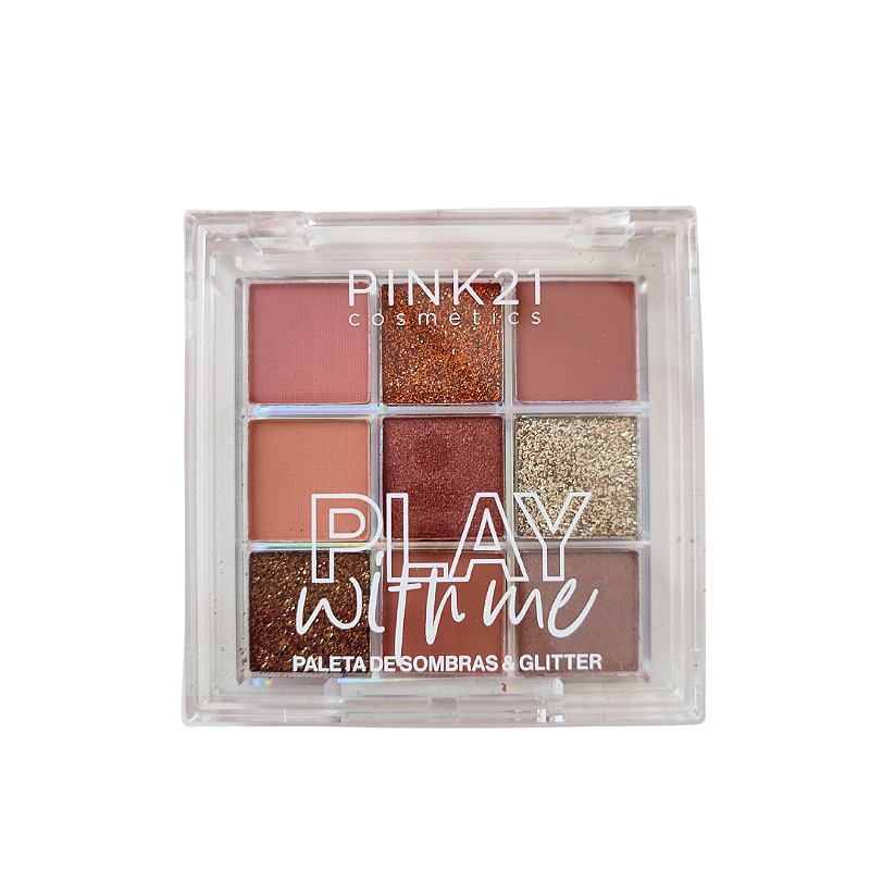 Paleta de Sombras & Glitter Play WithMe da Pink 21 - Cor 01