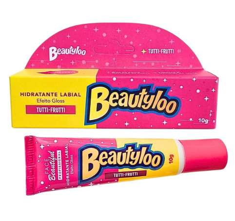 Hidratante Labial Efeito Gloss Cheirinho de Tutti-Frutti Beautyloo Face Beautiful