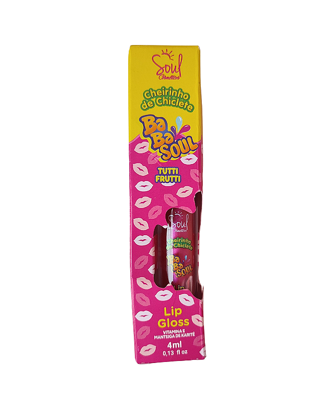 Lip Gloss Cheirinho de Chiclete Tutti Frutti Soul Cosmeticos