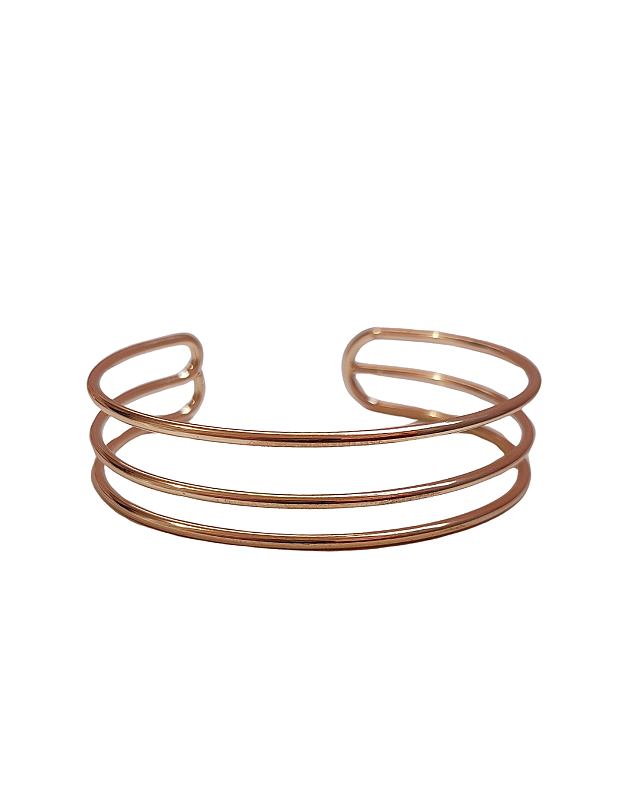 Bracelete 3 fios Dourado