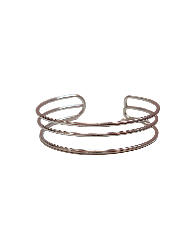 Bracelete 3 fios Prata