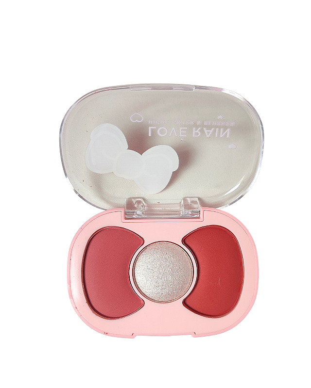 Paleta de Blush e Iluminador Love Rain - Cor A